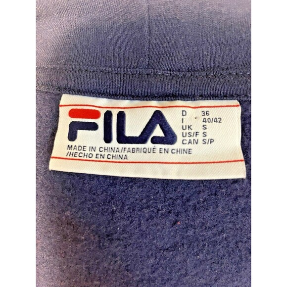Fila Luciana Preppy Cropped Hoodie Athletic Baggy Sexy Blue & Red NWT $64 sz S - Picture 7 of 9